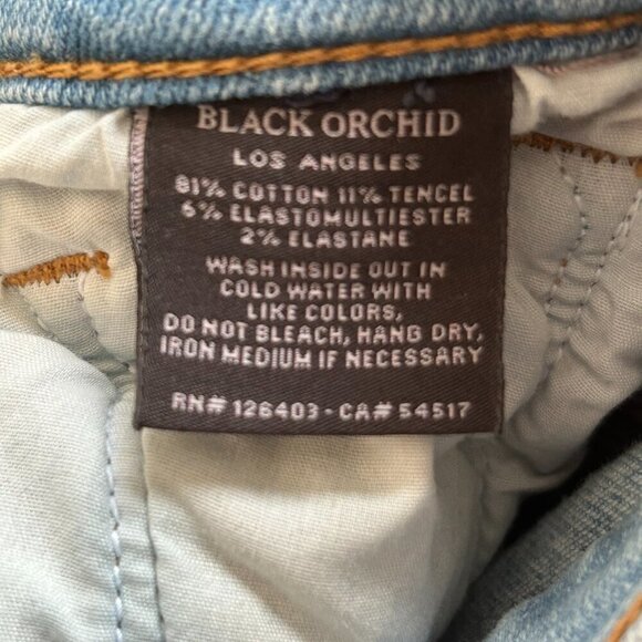 BLACK ORCHID Miranda Off Step High Rise Skinny Jeans Cheetah Print Size 25 Luxe - Picture 11 of 13